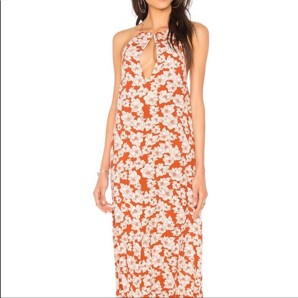 Acacia Swimwear red Floral Maxi Dress